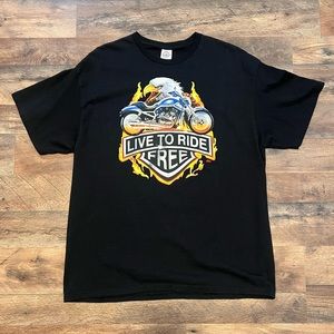 Live to Ride Free Motorcycle T-Shirt